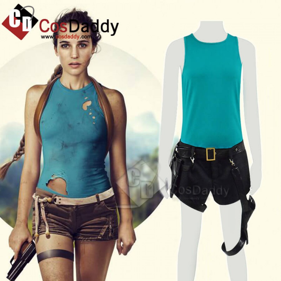 Tomb Raider Lara Croft Outfit Full Set Cosplay Halloween Costume